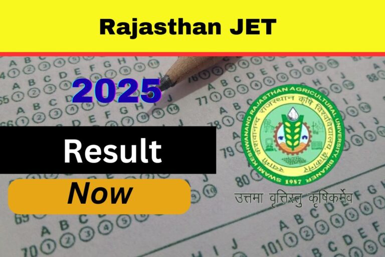 Rajasthan JET Result 2025