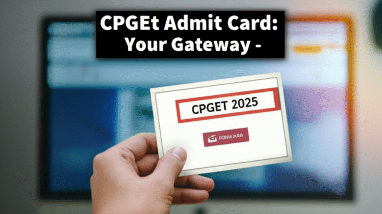 CPGET Admit Card 2025: Trusted Release Date & How to Download
