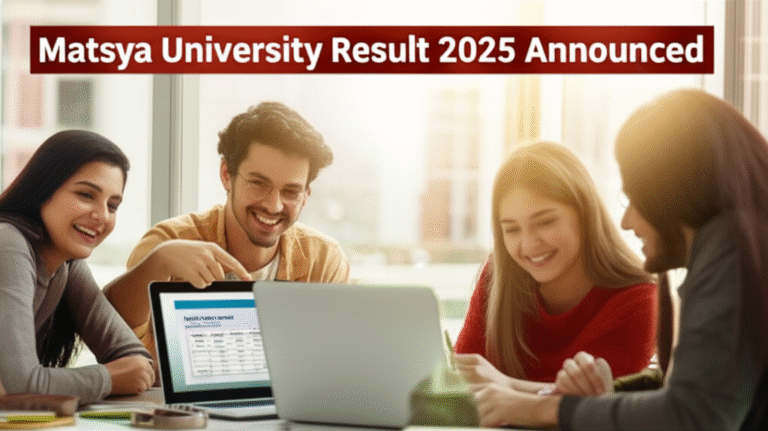 Matsya University Result 2025: Best Release & How to Check
